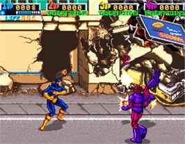 In game image of X-Men on the Arcade.