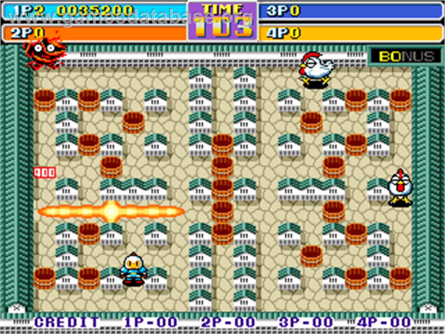 Bomber Man World / New Dyna Blaster - Global Quest - Arcade - Artwork - In Game
