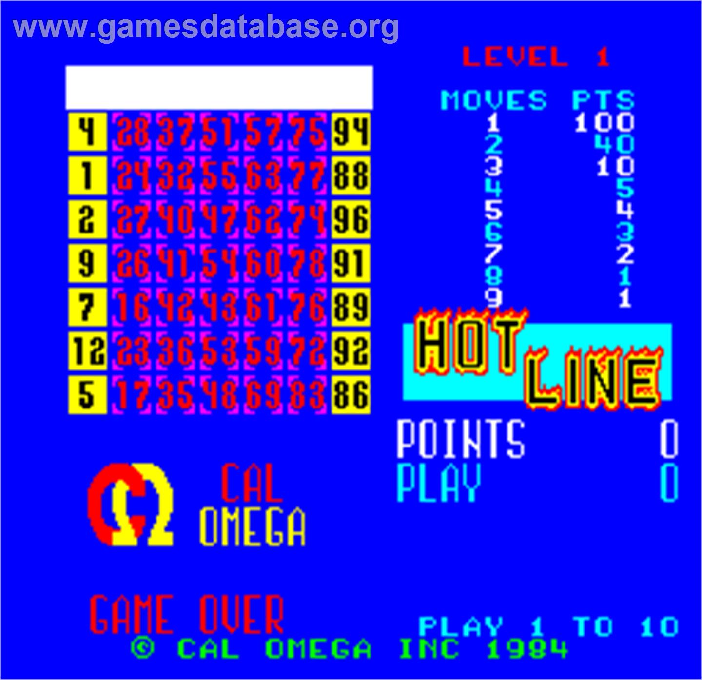 Cal Omega - Game 23.6 - Arcade - Artwork - In Game