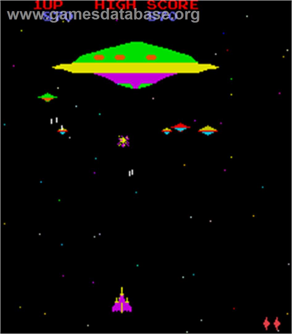 Defend the Terra Attack on the Red UFO - Arcade - Artwork - In Game