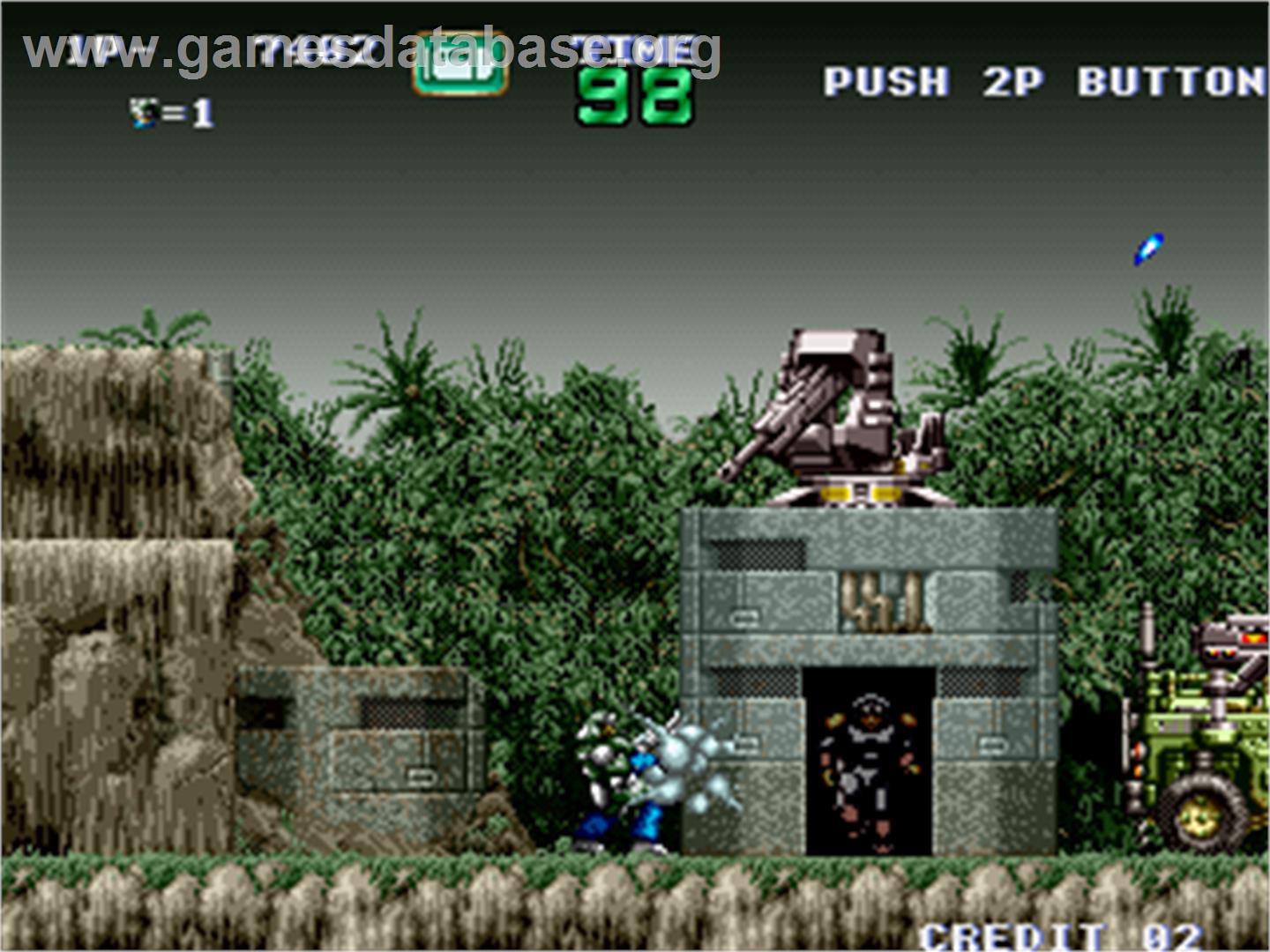 Gunforce - Battle Fire Engulfed Terror Island - Arcade - Artwork - In Game