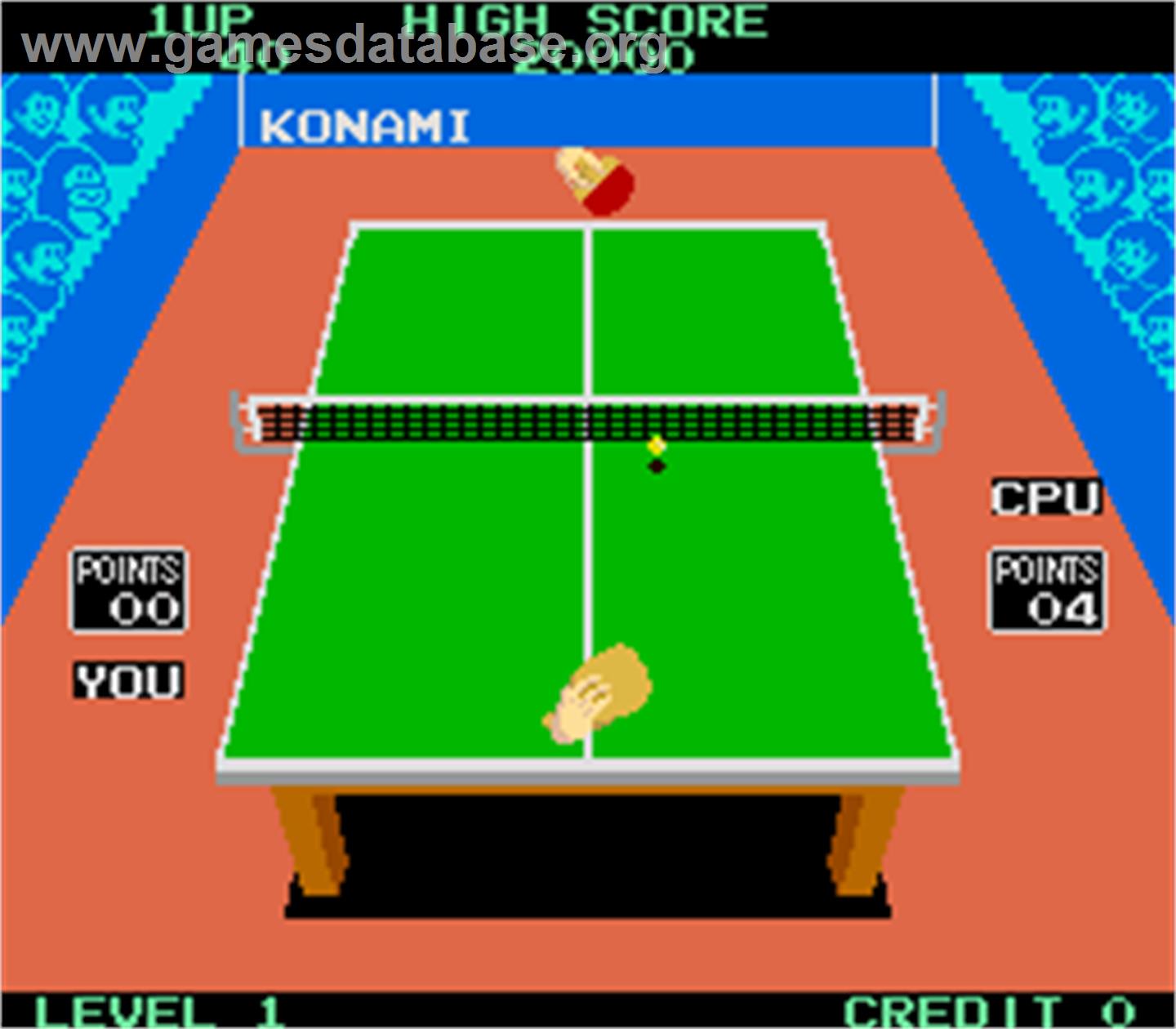 Konami's Ping-Pong - Arcade - Artwork - In Game