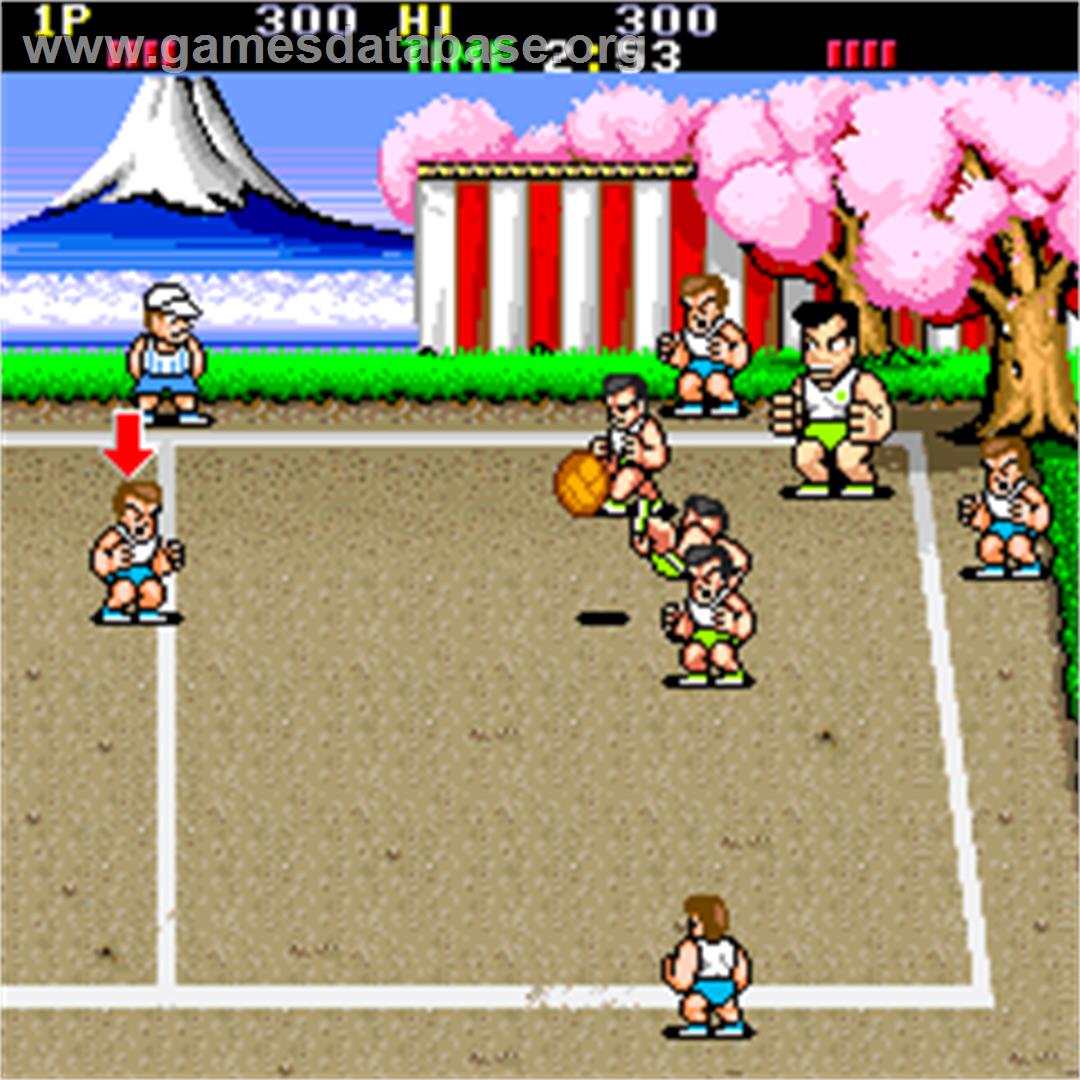 Nekketsu Koukou Dodgeball Bu - Arcade - Artwork - In Game