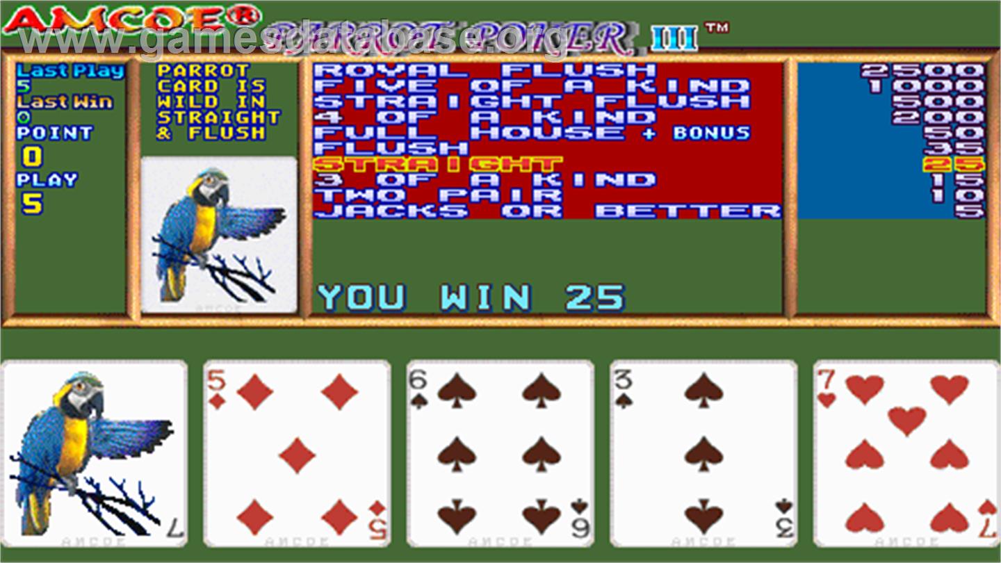 Parrot Poker III - Arcade - Artwork - In Game