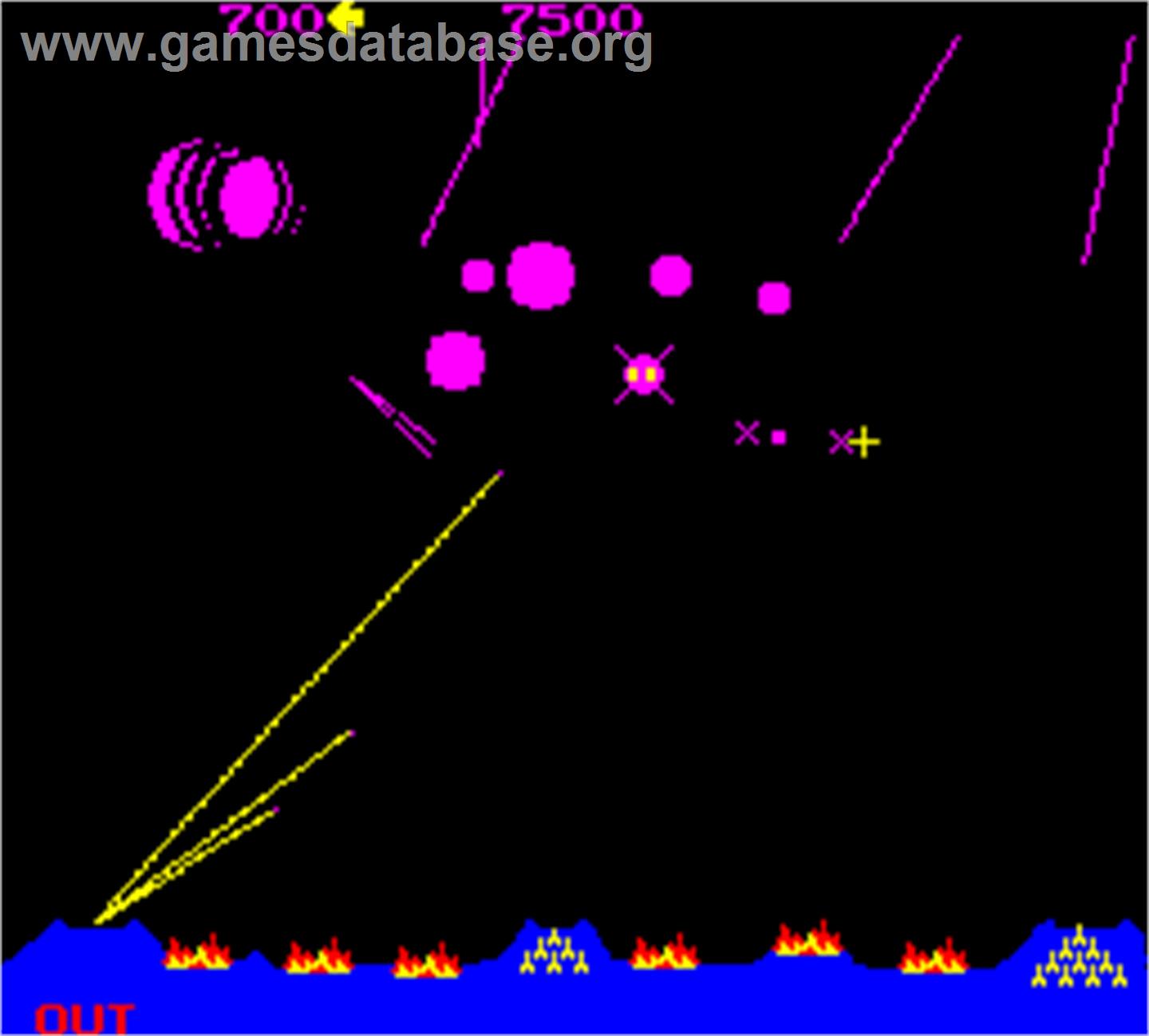 Super Missile Attack - Arcade - Artwork - In Game