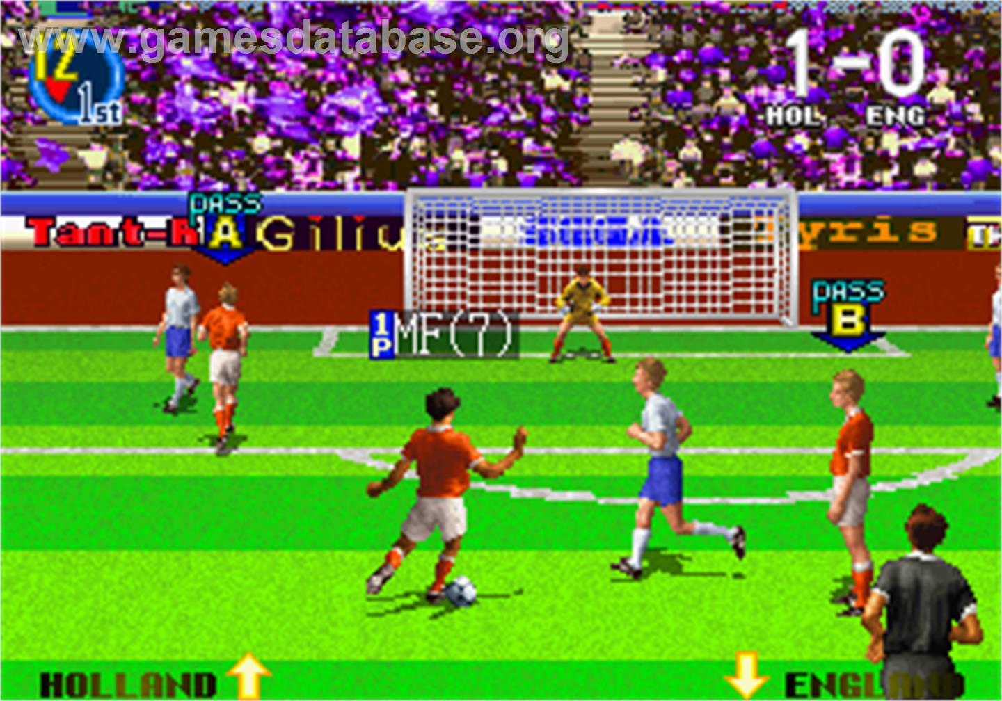 Super Visual Soccer: Sega Cup - Arcade - Artwork - In Game