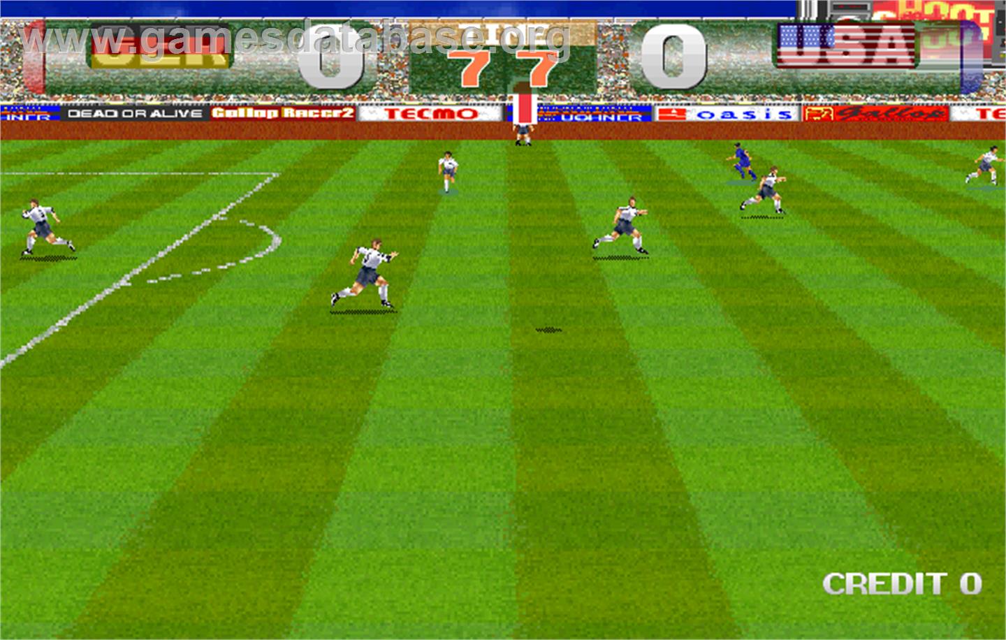 Tecmo World Cup '98 - Arcade - Artwork - In Game