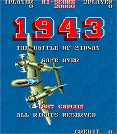Title screen of 1943: The Battle of Midway on the Arcade.