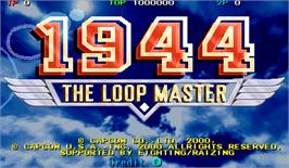Title screen of 1944: The Loop Master on the Arcade.