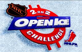 Title screen of 2 On 2 Open Ice Challenge on the Arcade.