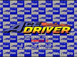 Title screen of Ace Driver on the Arcade.
