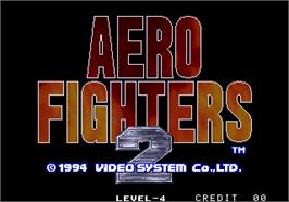 Title screen of Aero Fighters 2 / Sonic Wings 2 on the Arcade.