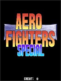 Title screen of Aero Fighters Special on the Arcade.
