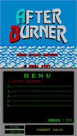 Title screen of After Burner on the Arcade.