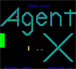 Title screen of Agent X on the Arcade.