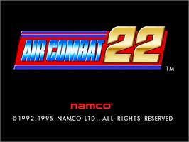 Title screen of Air Combat 22 on the Arcade.