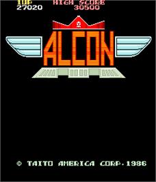 Title screen of Alcon on the Arcade.