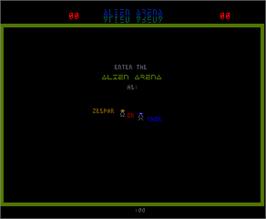 Title screen of Alien Arena on the Arcade.