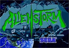 Title screen of Alien Storm on the Arcade.