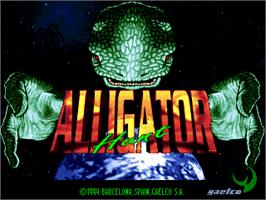 Title screen of Alligator Hunt on the Arcade.