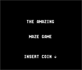 Title screen of Amazing Maze on the Arcade.