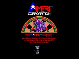 Title screen of AmeriDarts on the Arcade.