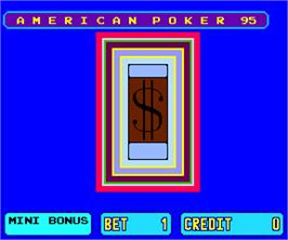 Title screen of American Poker 95 on the Arcade.