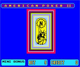 Title screen of American Poker II on the Arcade.