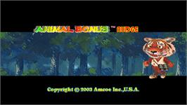 Title screen of Animal Bonus Nudge on the Arcade.