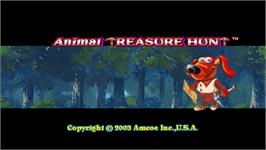 Title screen of Animal Treasure Hunt on the Arcade.