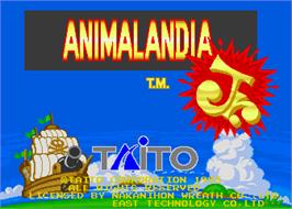 Title screen of Animalandia Jr. on the Arcade.