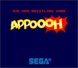 Title screen of Appoooh on the Arcade.