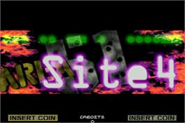 Title screen of Area 51: Site 4 on the Arcade.