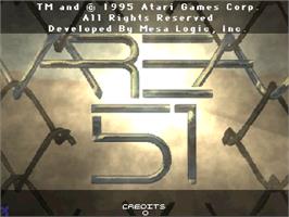 Title screen of Area 51 on the Arcade.