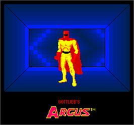 Title screen of Argus on the Arcade.