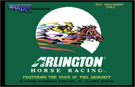 Title screen of Arlington Horse Racing on the Arcade.