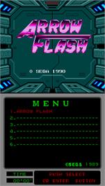 Title screen of Arrow Flash on the Arcade.