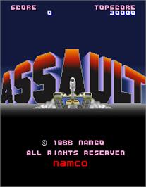 Title screen of Assault on the Arcade.