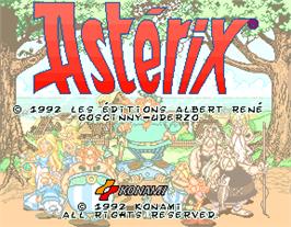 Title screen of Asterix on the Arcade.