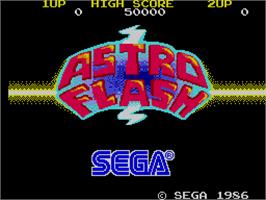 Title screen of Astro Flash on the Arcade.