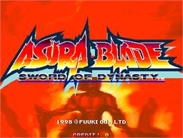 Title screen of Asura Blade - Sword of Dynasty on the Arcade.