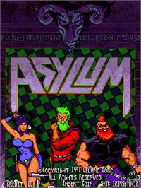 Title screen of Asylum on the Arcade.