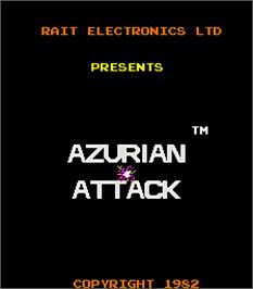 Title screen of Azurian Attack on the Arcade.