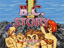 Title screen of B.C. Story on the Arcade.