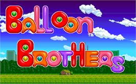 Title screen of Balloon Brothers on the Arcade.