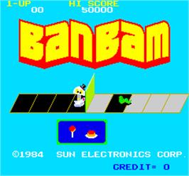 Title screen of BanBam on the Arcade.