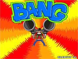Title screen of Bang! on the Arcade.