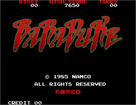 Title screen of Baraduke on the Arcade.