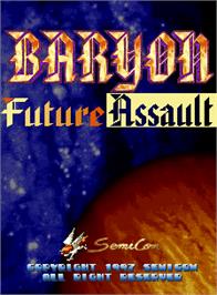 Title screen of Baryon - Future Assault on the Arcade.