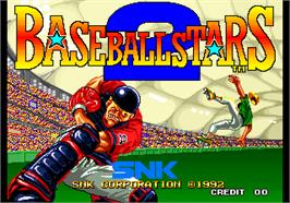Title screen of Baseball Stars 2 on the Arcade.